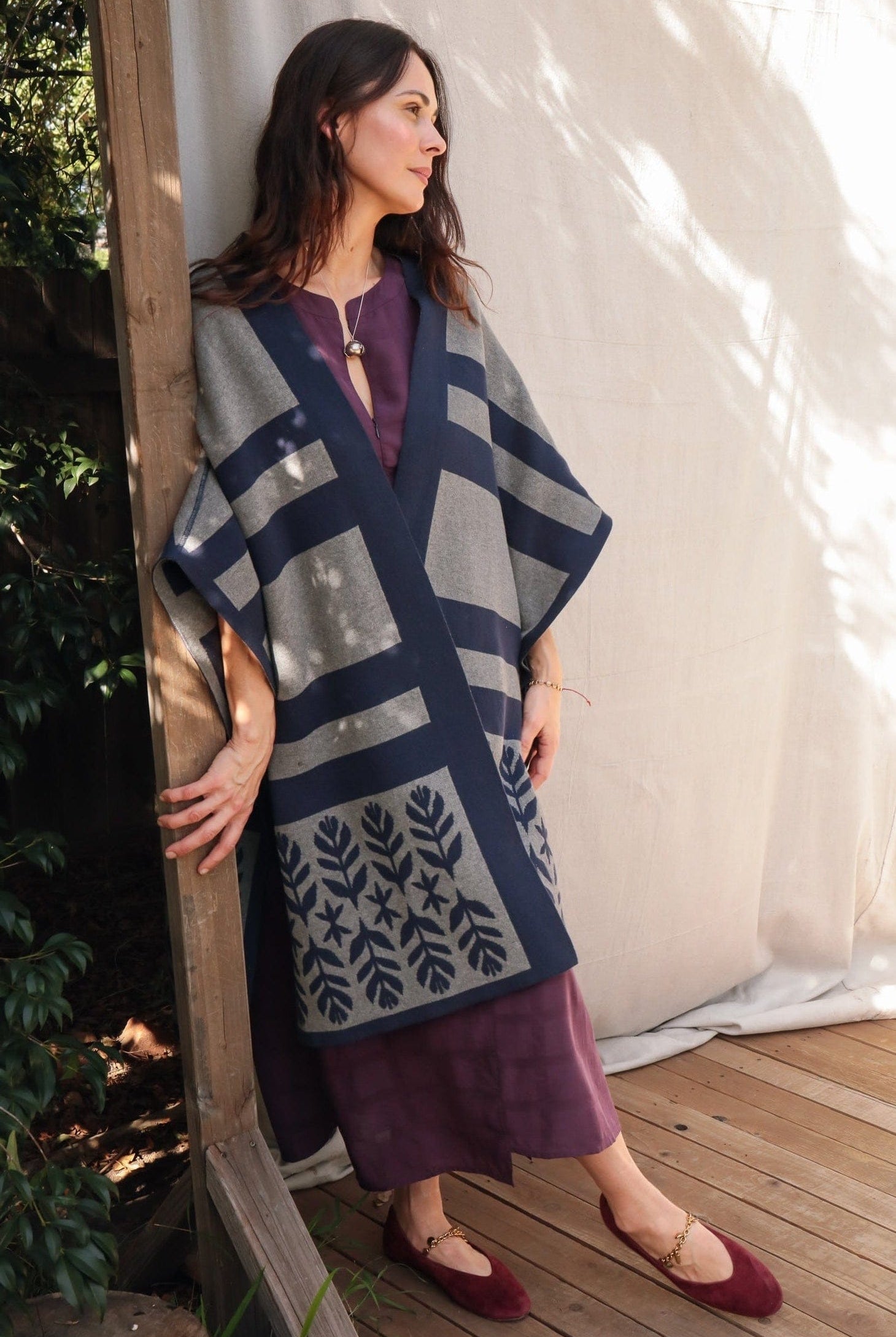 OddBird Saril Wraps *NEW* Limited Edition Sarıl 4-Way Knit - Indigo & Slate