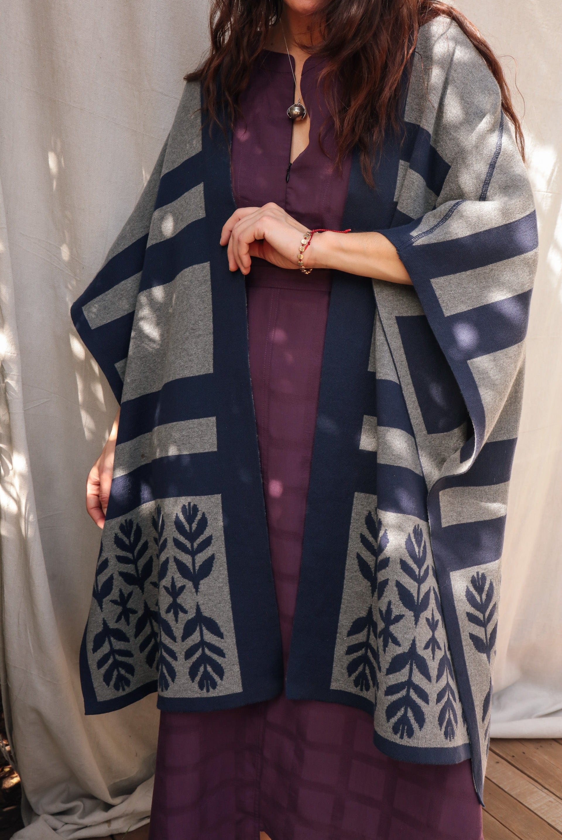 OddBird Saril Wraps *NEW* Limited Edition Sarıl 4-Way Knit - Indigo & Slate