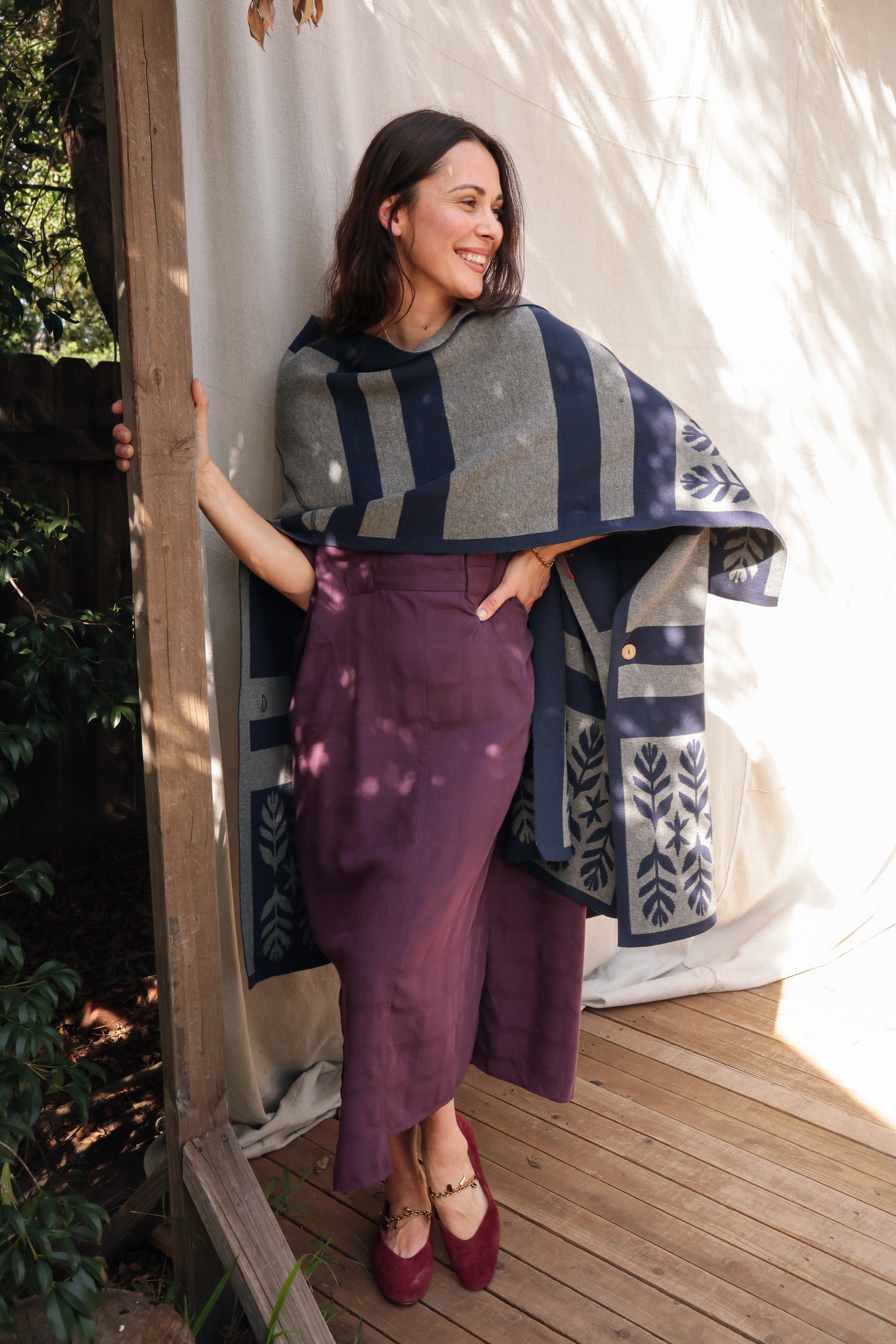 OddBird Saril Wraps *NEW* Limited Edition Sarıl 4-Way Knit - Indigo & Slate