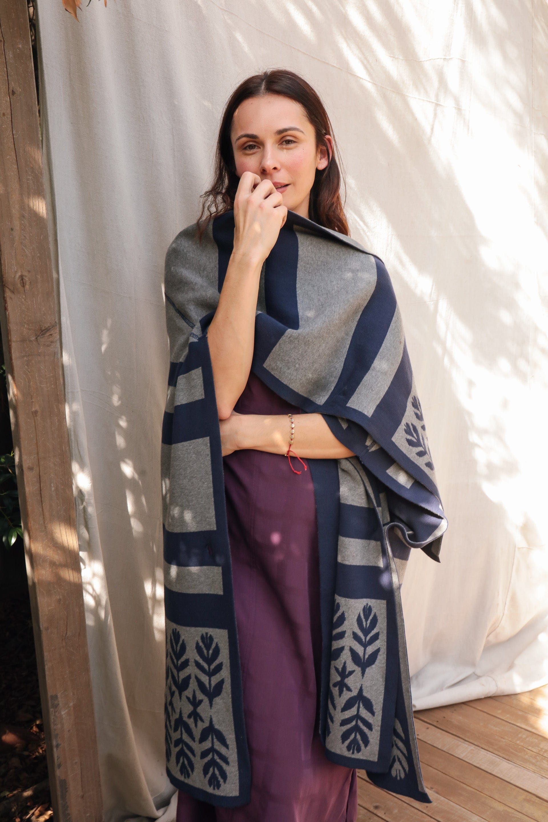 OddBird Saril Wraps *NEW* Limited Edition Sarıl 4-Way Knit - Indigo & Slate