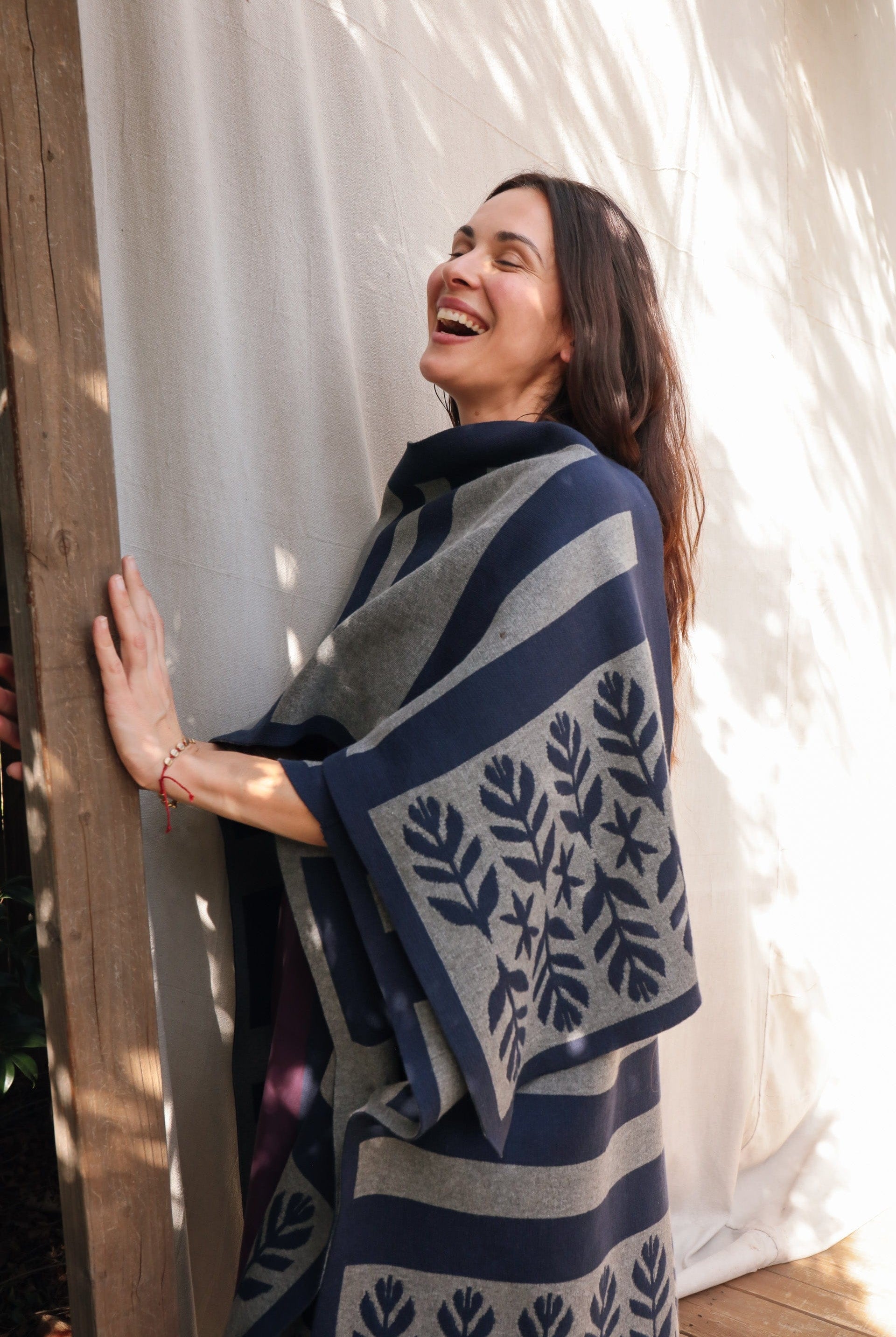 OddBird Saril Wraps *NEW* Limited Edition Sarıl 4-Way Knit - Indigo & Slate