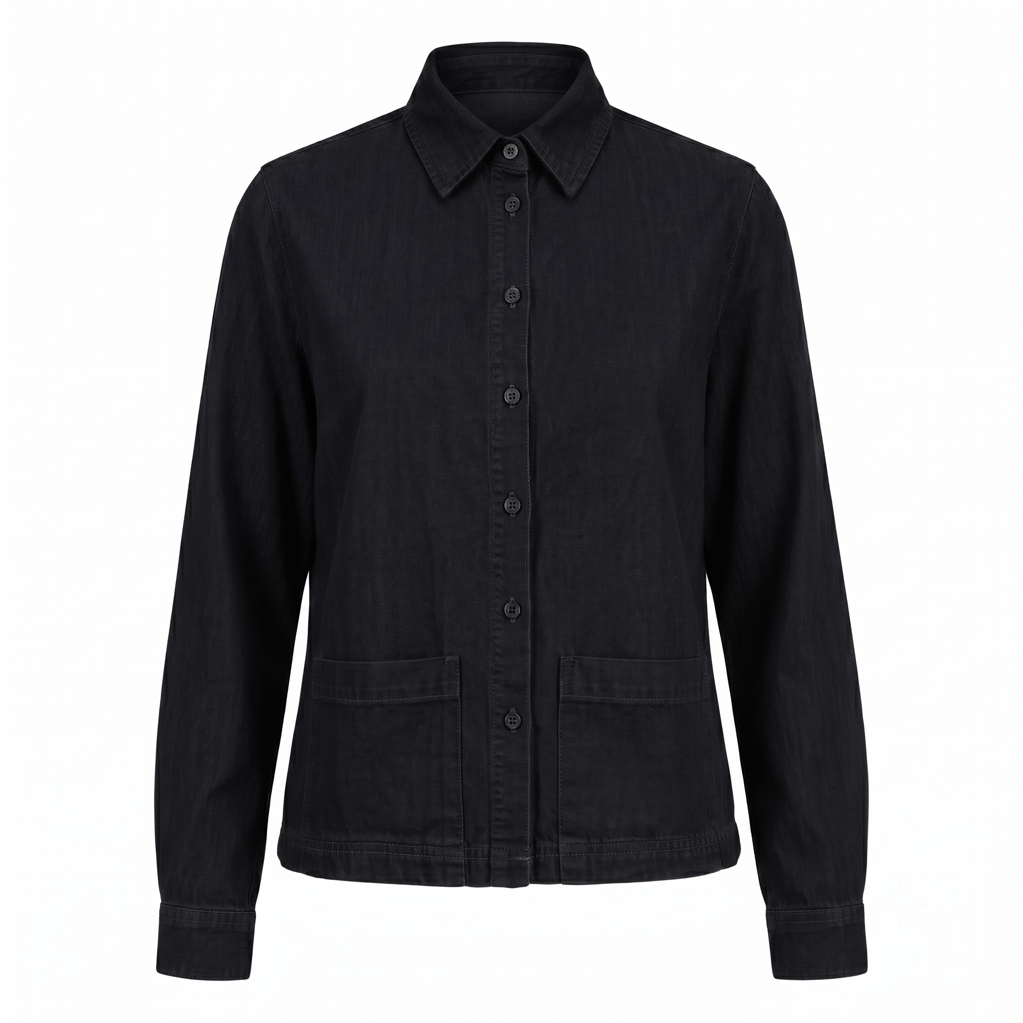 OddBird Co. Loungewear *NEW* Limited Edition Melek Cropped Denim Shirt - Black
