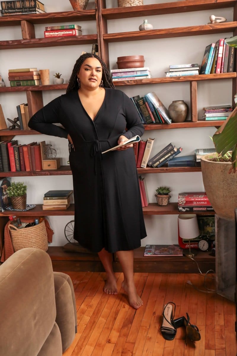 OddBird Loungewear Afet Dress - Signature Black