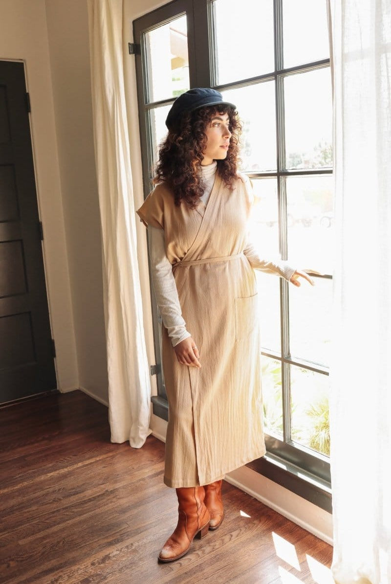 OddBird Loungewear Aydin Şile House Dress - Sand