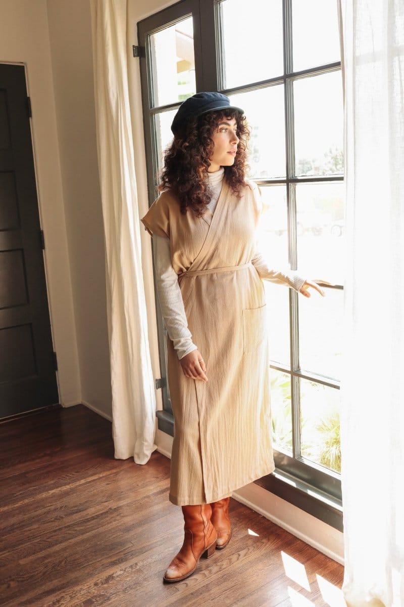 OddBird Loungewear Aydin Şile House Dress - Sand