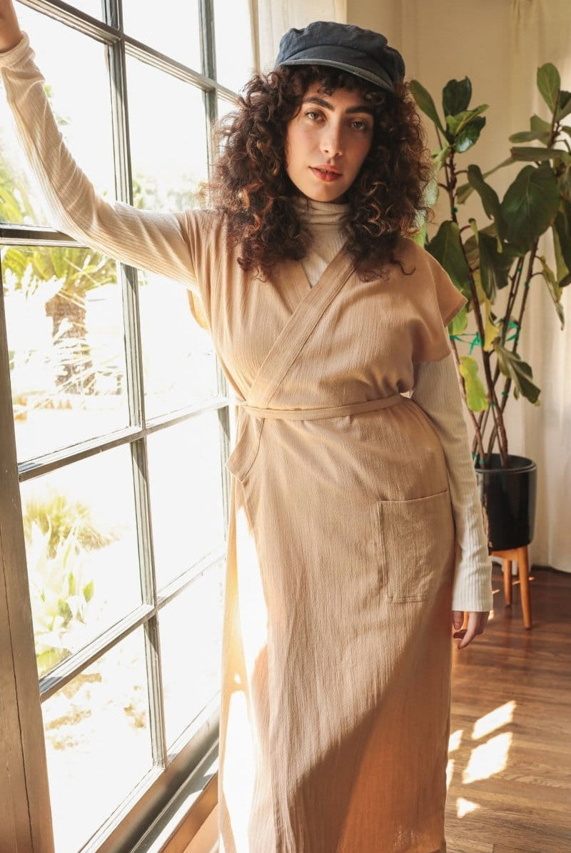 OddBird Loungewear Aydin Şile House Dress - Sand