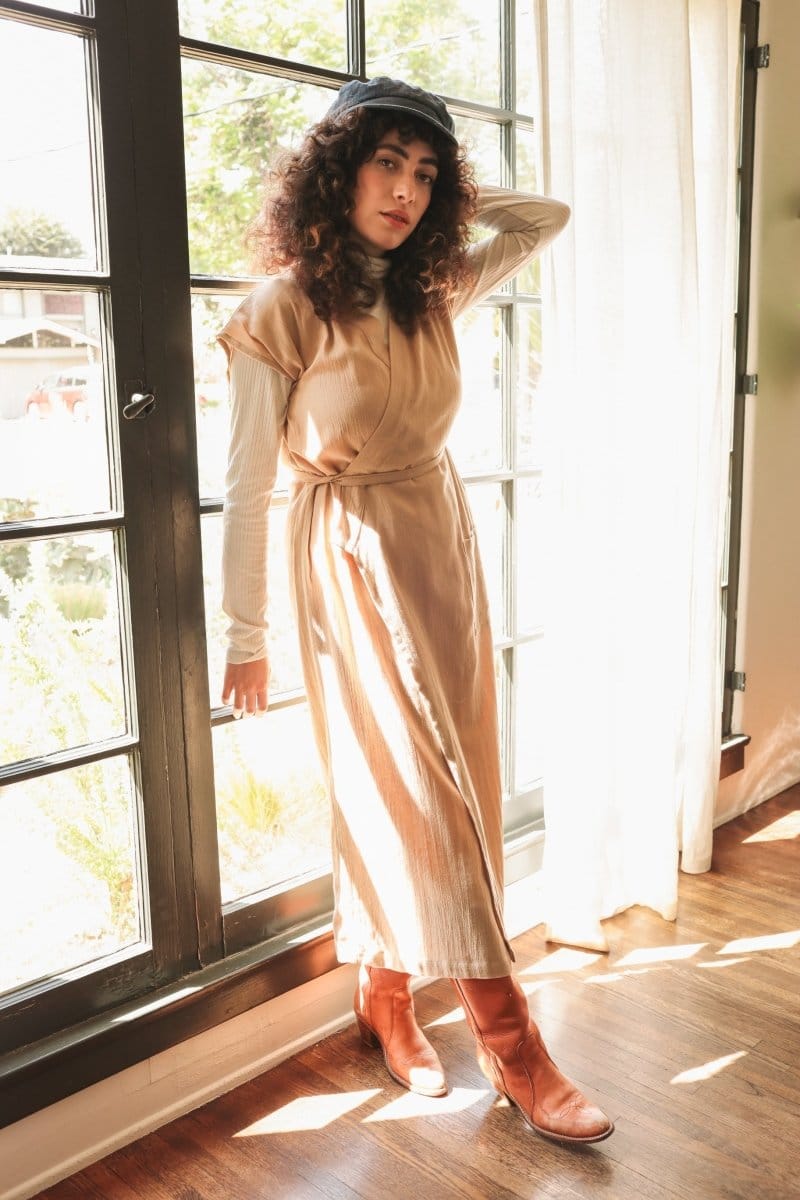 OddBird Loungewear Aydin Şile House Dress - Sand