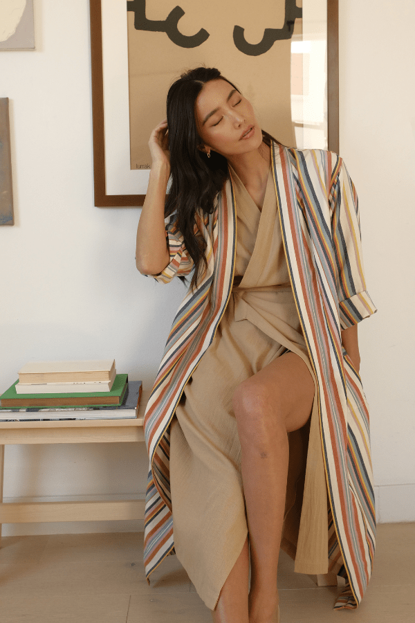 OddBird Loungewear Aydin Şile House Dress - Sand