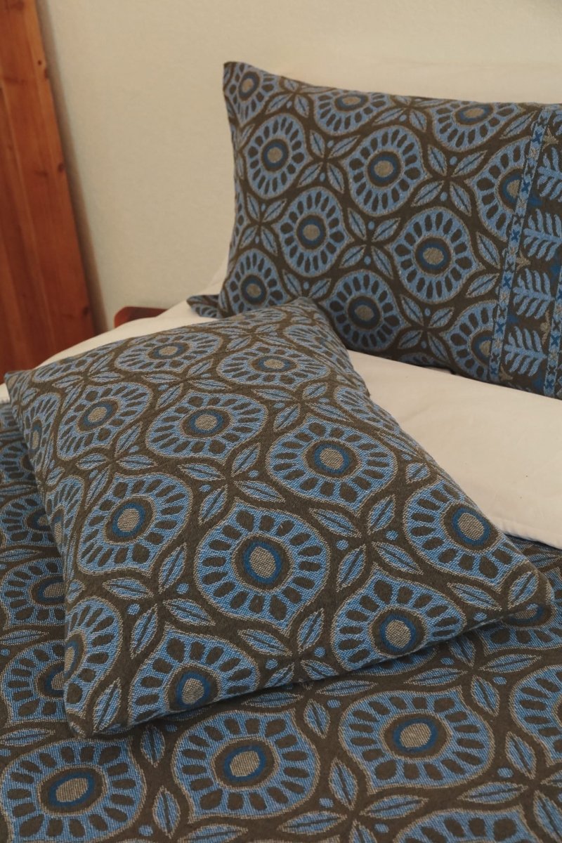 Blessings (Bereket) Handwoven Pillowcases - PLEBHMBLU - OddBird Co.