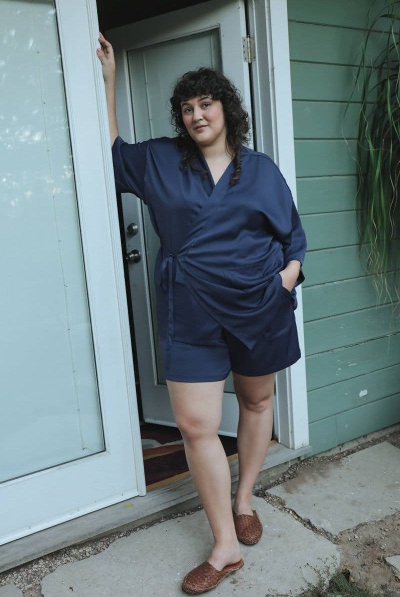 OddBird Loungewear Eco Satin Kardeş Loungewear Shorts - SECONDS/SAMPLE