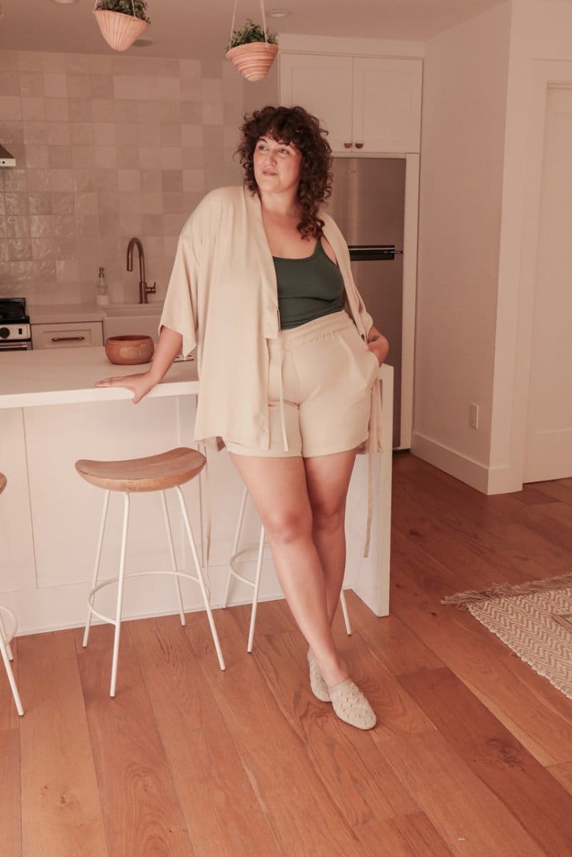 OddBird Loungewear Eco Satin Kardeş Loungewear Shorts - SECONDS/SAMPLE