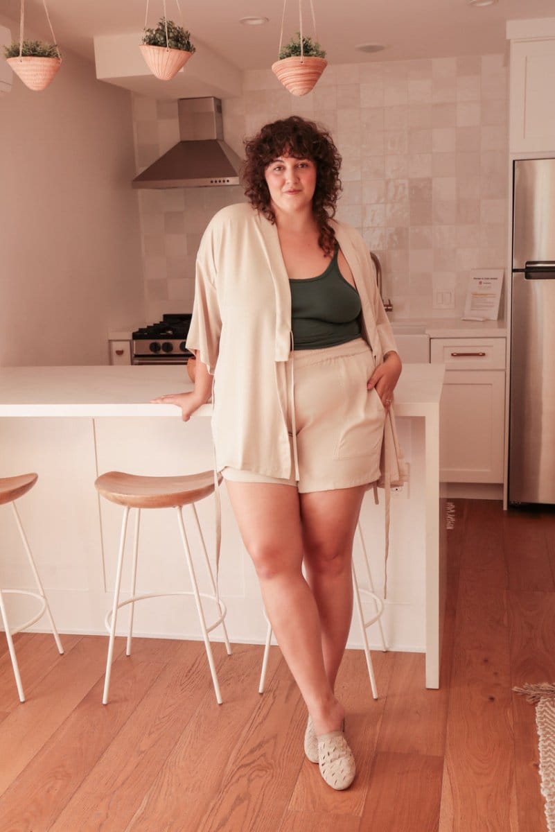 OddBird Loungewear Eco Satin Kardeş Loungewear Shorts - SECONDS/SAMPLE