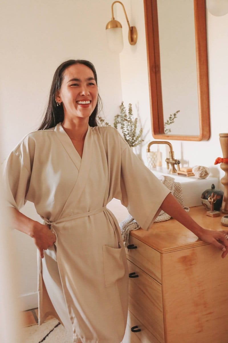 OddBird Loungewear Eco Satin Selin Sleep/Play Dress - SECONDS/SAMPLE