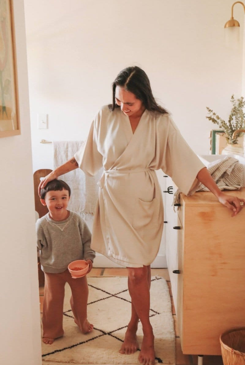 OddBird Loungewear Eco Satin Selin Sleep/Play Dress - SECONDS/SAMPLE