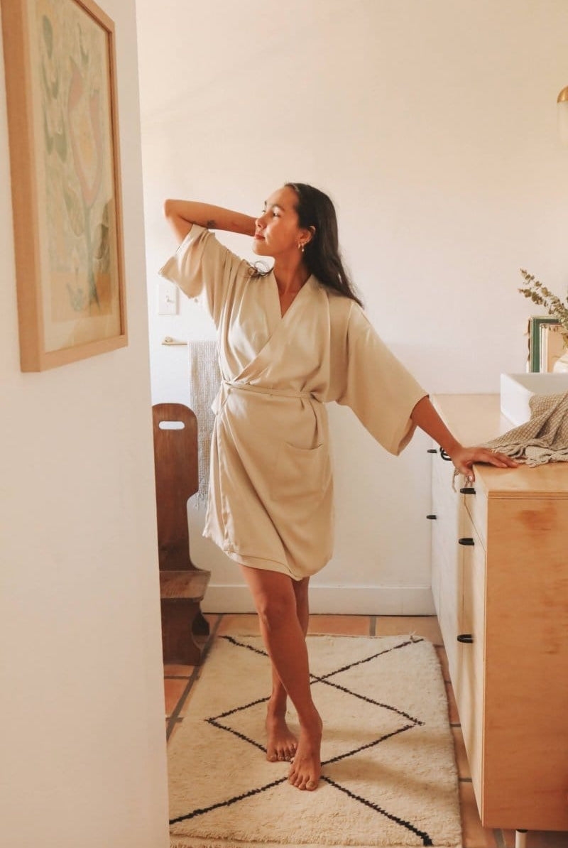 OddBird Loungewear Eco Satin Selin Sleep/Play Dress - SECONDS/SAMPLE