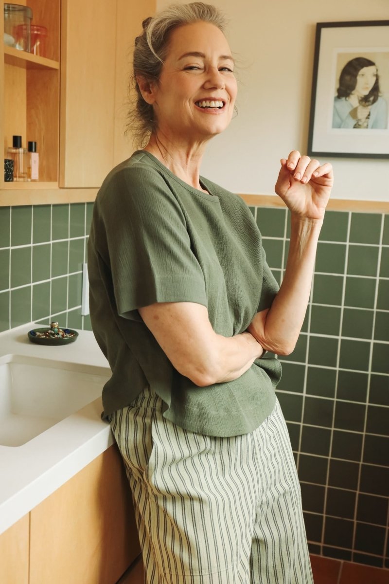 *E.L.L.E* Harika Shirt - Olive - TLEHARIKAOLIVXSS - OddBird Co.