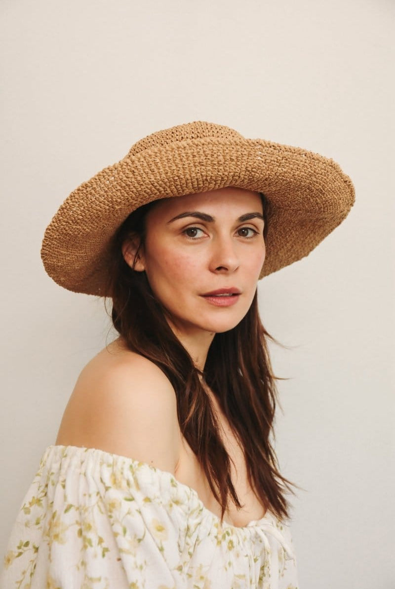 OddBird Accessories Long Brim Travel Hat / S/M Hand-Crotcheted Packable Hat