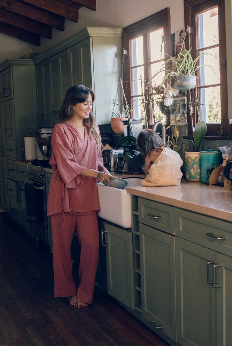 Kardeş Loungewear Separates - Canyon Rose - LKSTOPCRXS - OddBird Co.