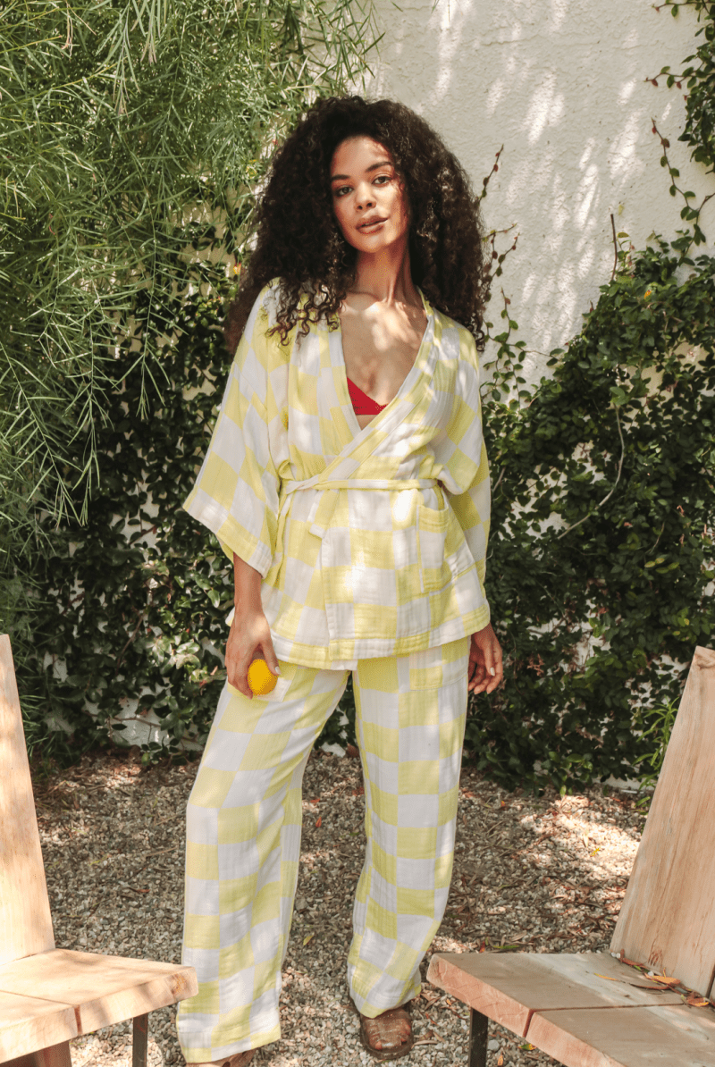 OddBird Loungewear Kardeş Loungewear Separates - Limonata Check