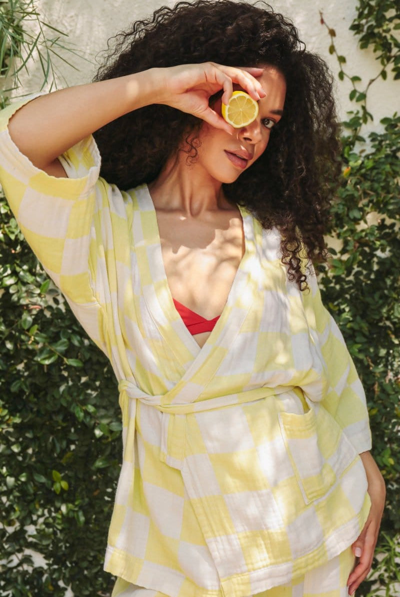 OddBird Loungewear Kardeş Loungewear Separates - Limonata Check