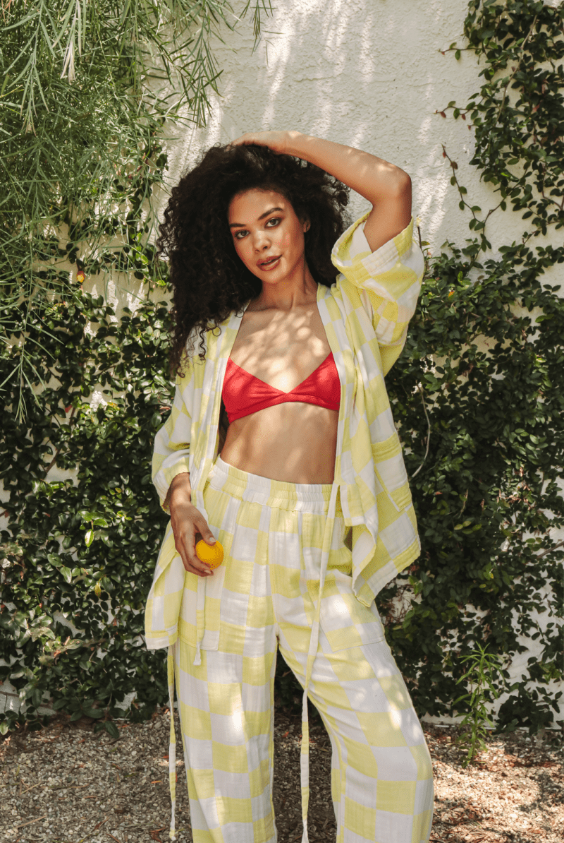 OddBird Loungewear Kardeş Loungewear Separates - Limonata Check