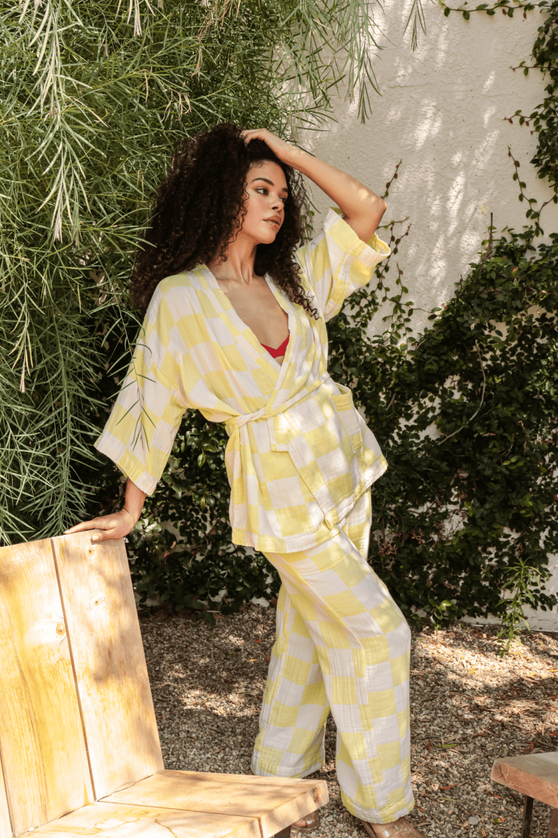 OddBird Loungewear Kardeş Loungewear Separates - Limonata Check
