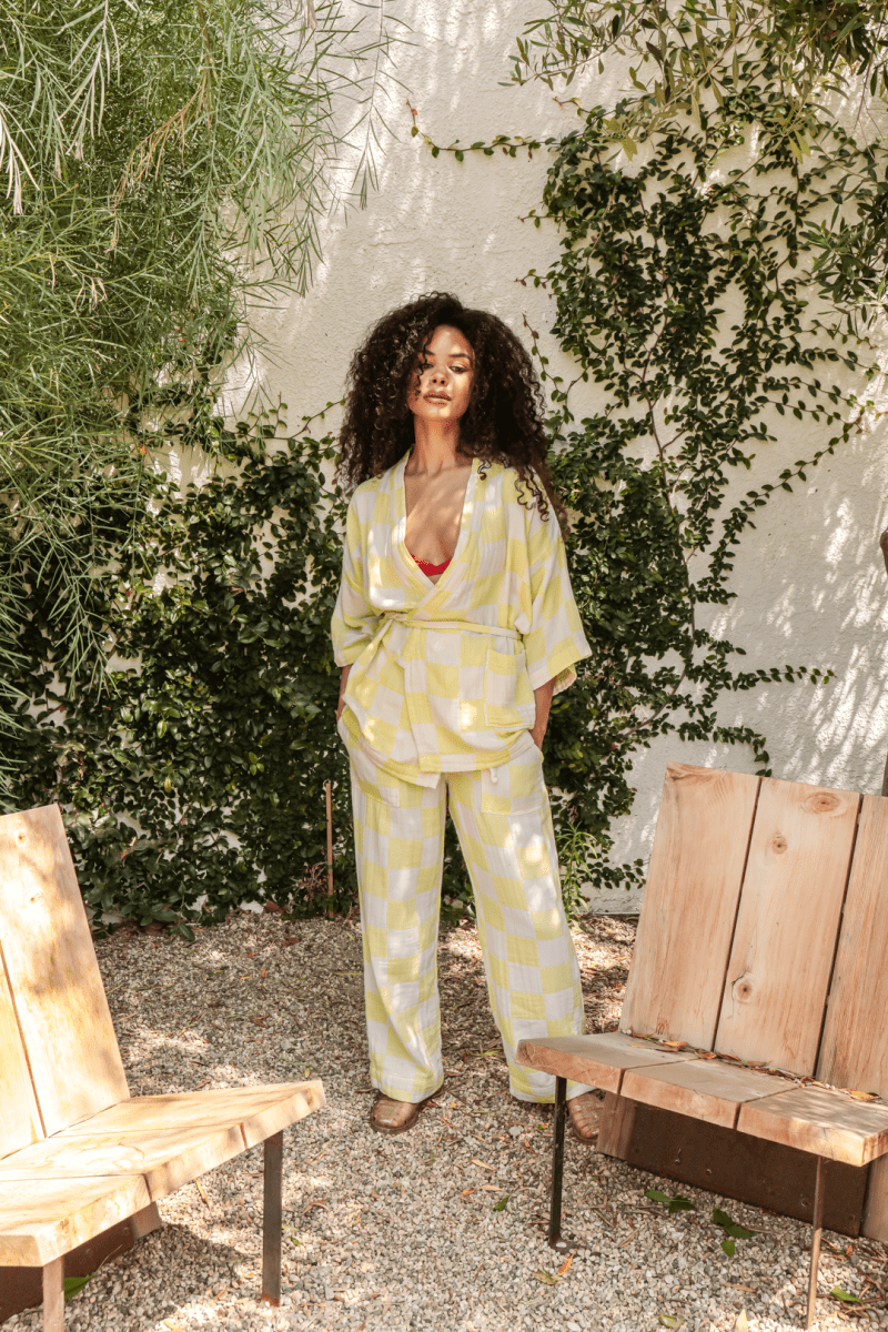 OddBird Loungewear Kardeş Loungewear Separates - Limonata Check