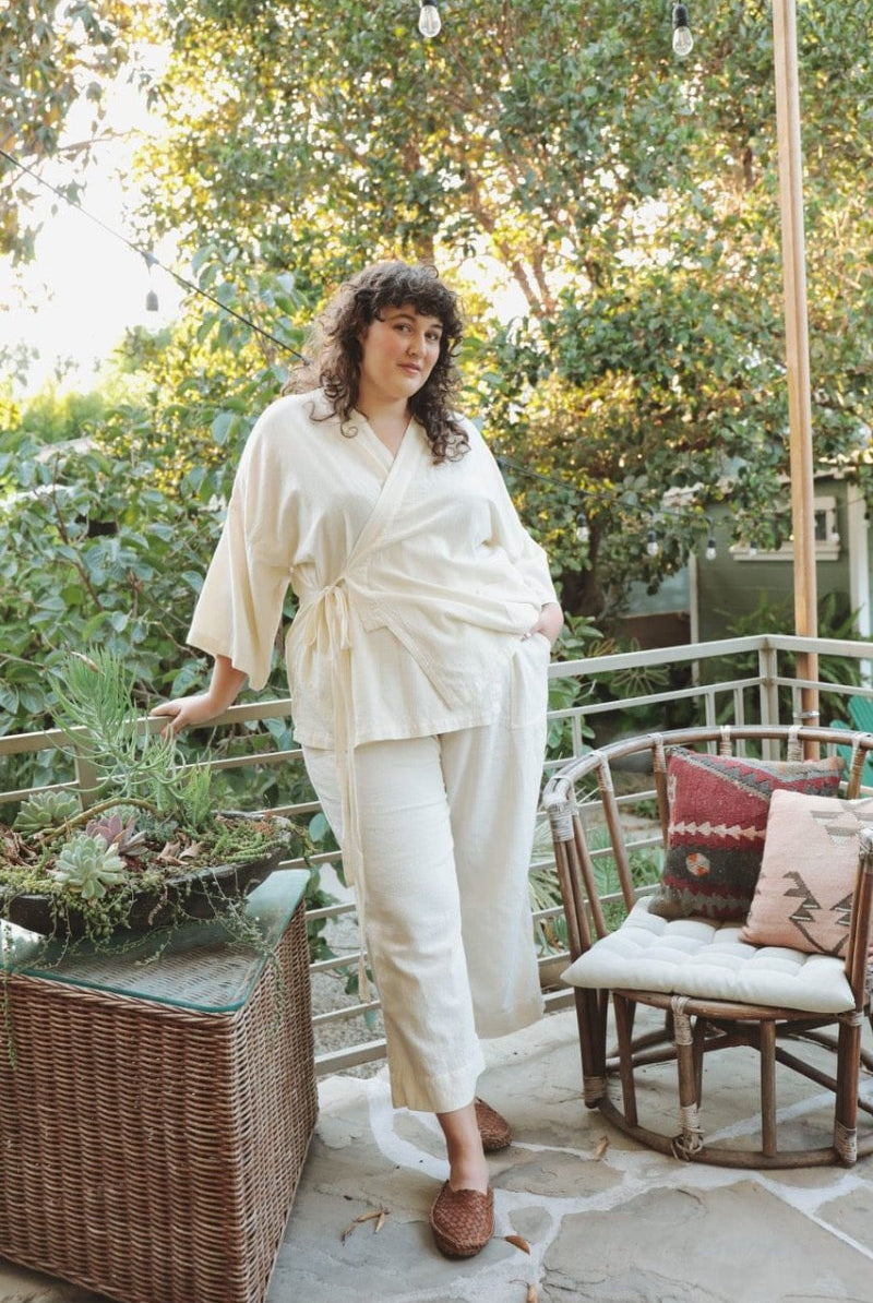 Kardeş Şile Loungewear - Alabaster - XLKTOPEAL1X - OddBird Co.