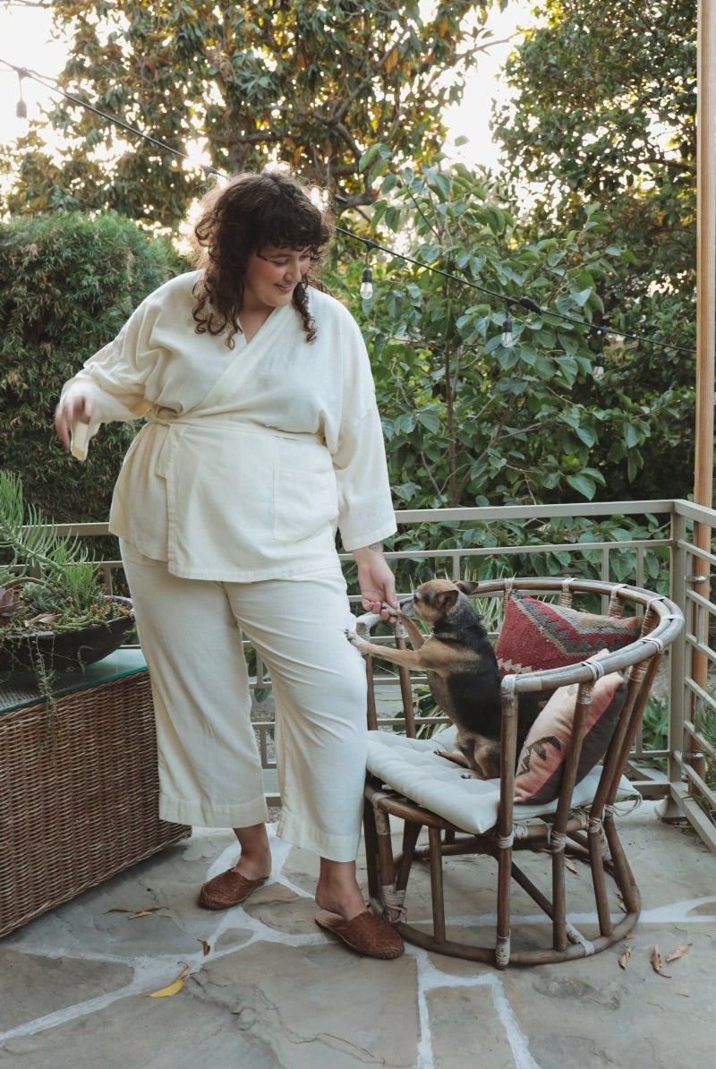 Kardeş Şile Loungewear - Alabaster - XLKTOPEAL1X - OddBird Co.