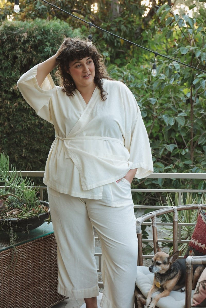 Kardeş Şile Loungewear - Alabaster - XLKTOPEAL1X - OddBird Co.