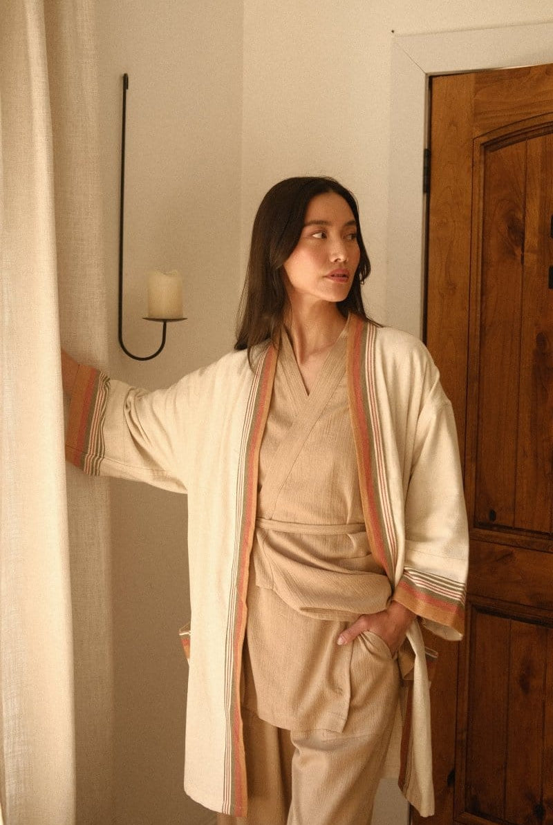 OddBird Loungewear Kardeş Şile Loungewear Separates - Mediterranean Sand