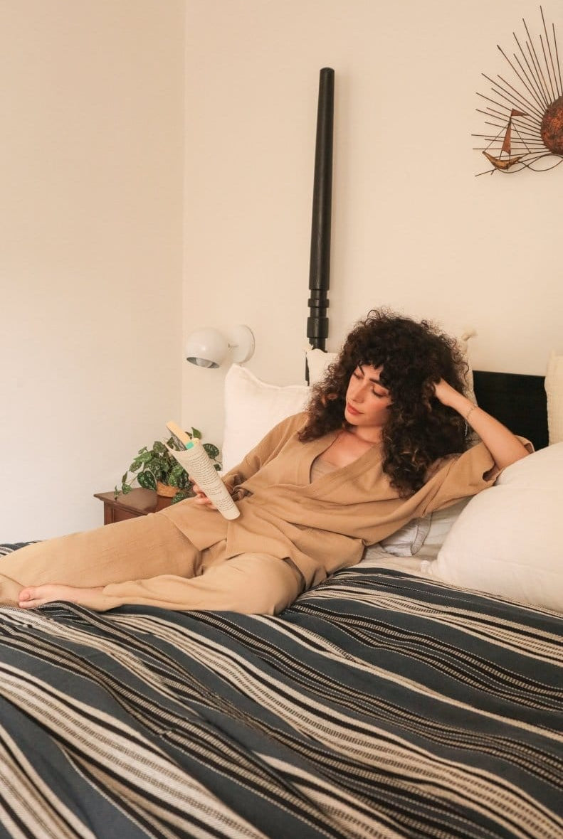 OddBird Loungewear Kardeş Şile Loungewear Separates - Mediterranean Sand