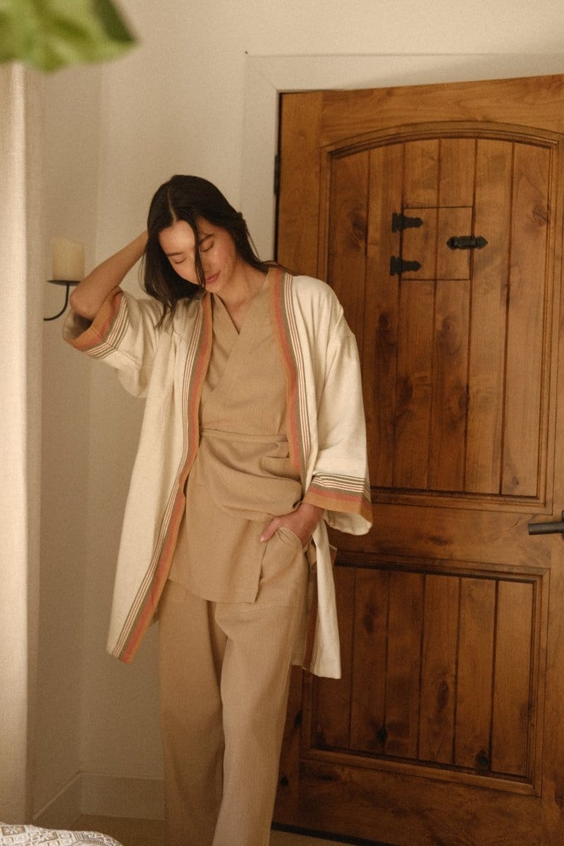 OddBird Loungewear Kardeş Şile Loungewear Separates - Mediterranean Sand