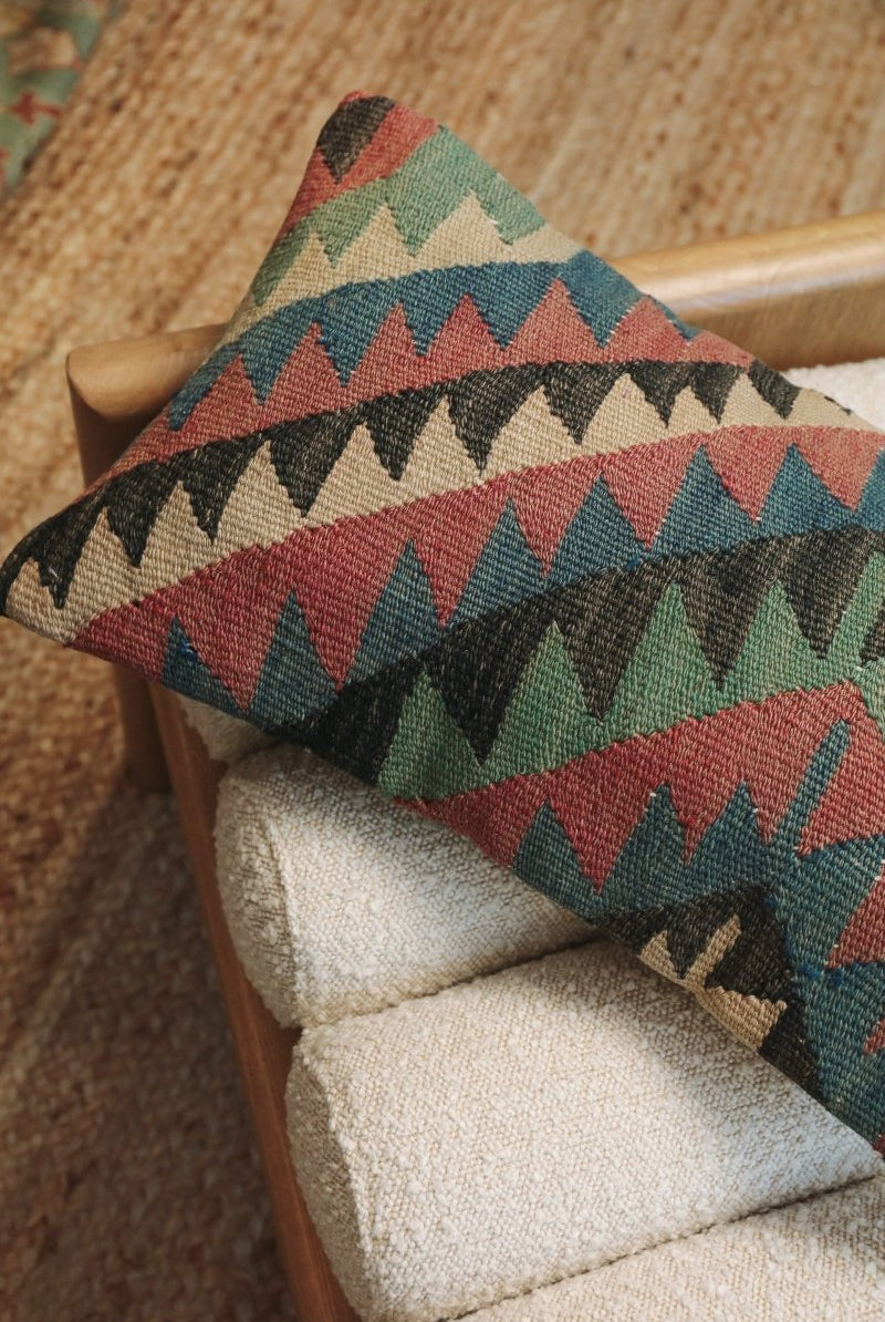 Kilim Lumbar Pillow Bir - PC34 - OddBird Co.