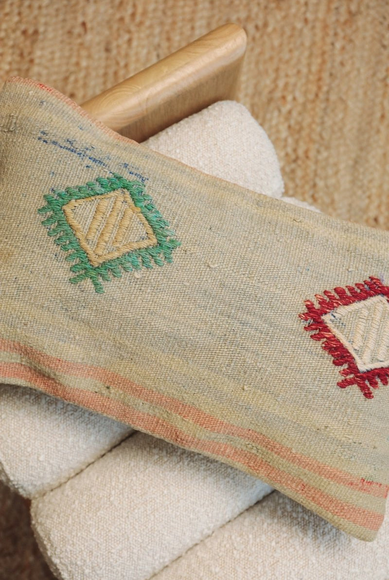 Kilim Lumbar Pillow Dokuz - PC101 - OddBird Co.