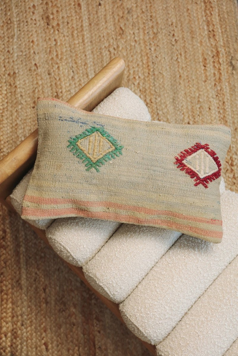 Kilim Lumbar Pillow Dokuz - PC101 - OddBird Co.