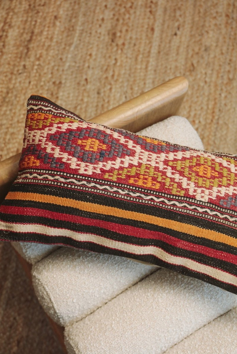 Kilim Lumbar Pillow Dört - PC79 - OddBird Co.