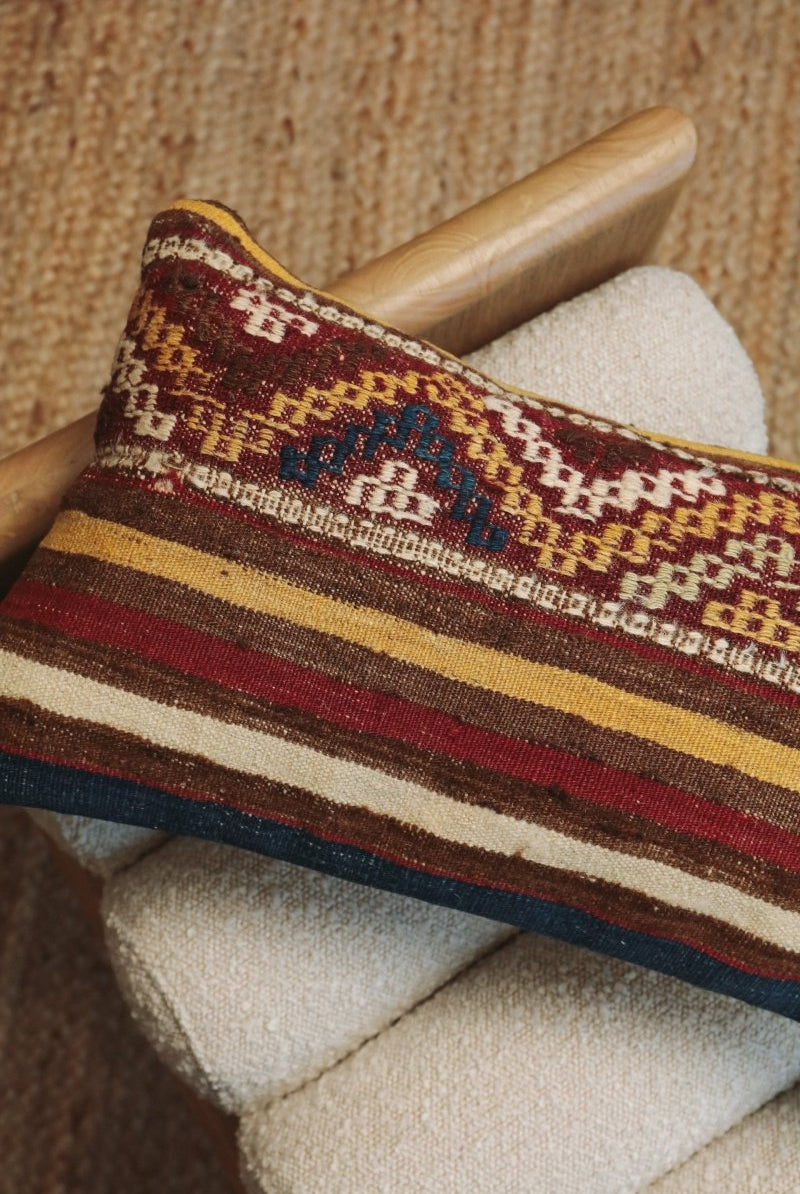 Kilim Lumbar Pillow Iki - PC34 - OddBird Co.