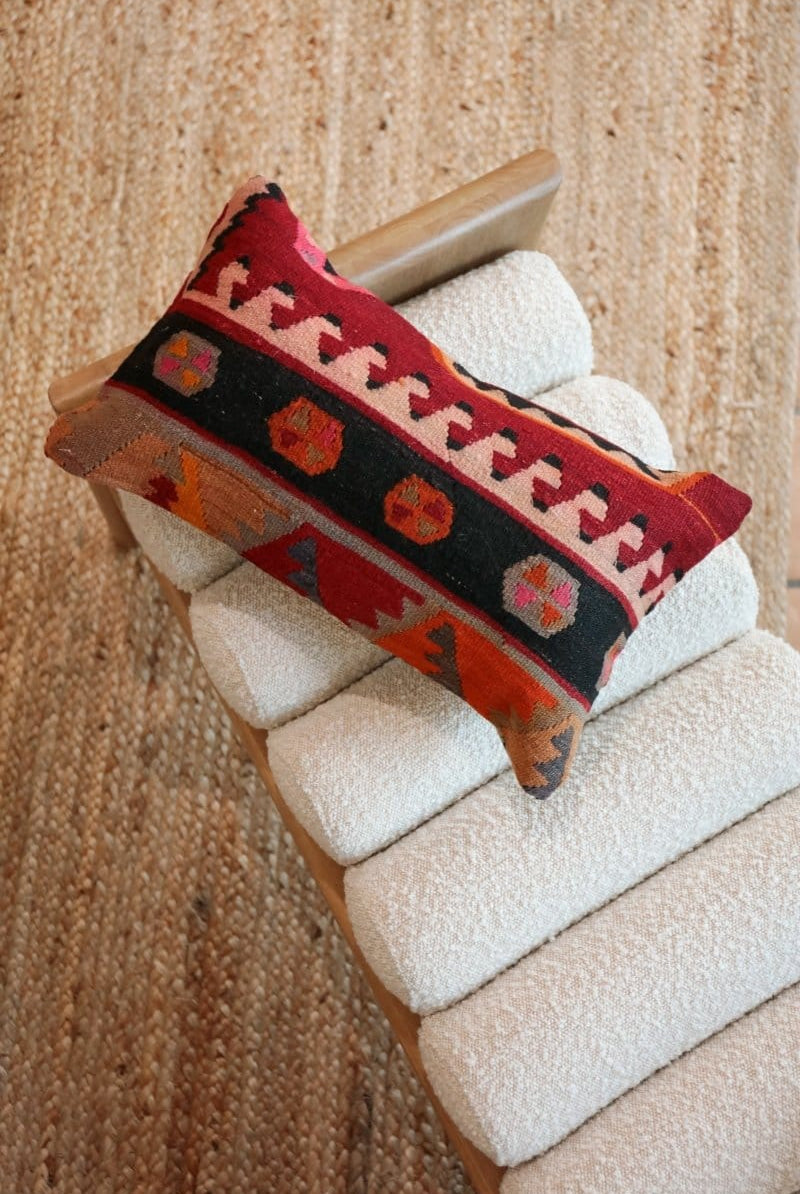 OddBird Pillows Kilim Lumbar Pillow On Bes