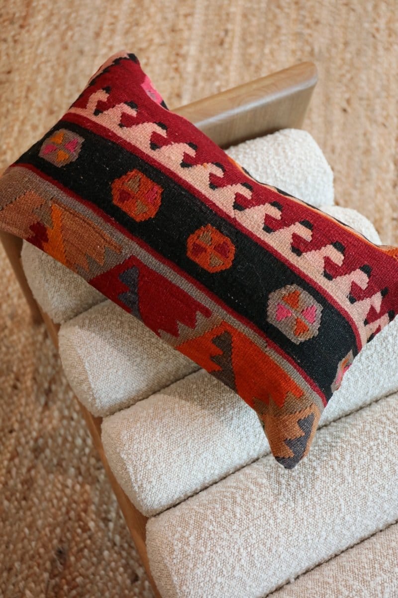 OddBird Pillows Kilim Lumbar Pillow On Bes