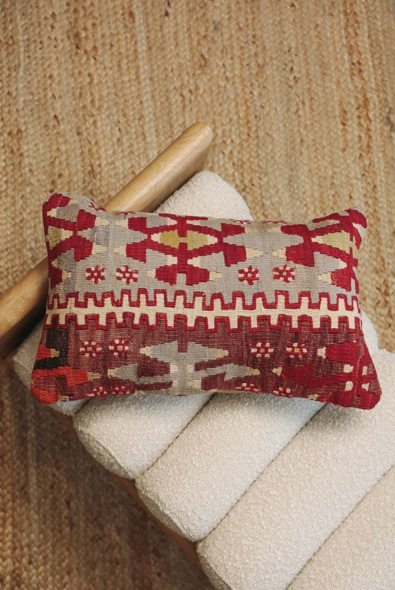 Kilim Lumbar Pillow On Bir - PC102 - OddBird Co.