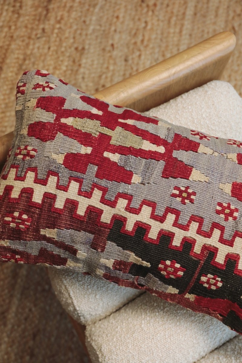 Kilim Lumbar Pillow On Dört - PC111 - OddBird Co.
