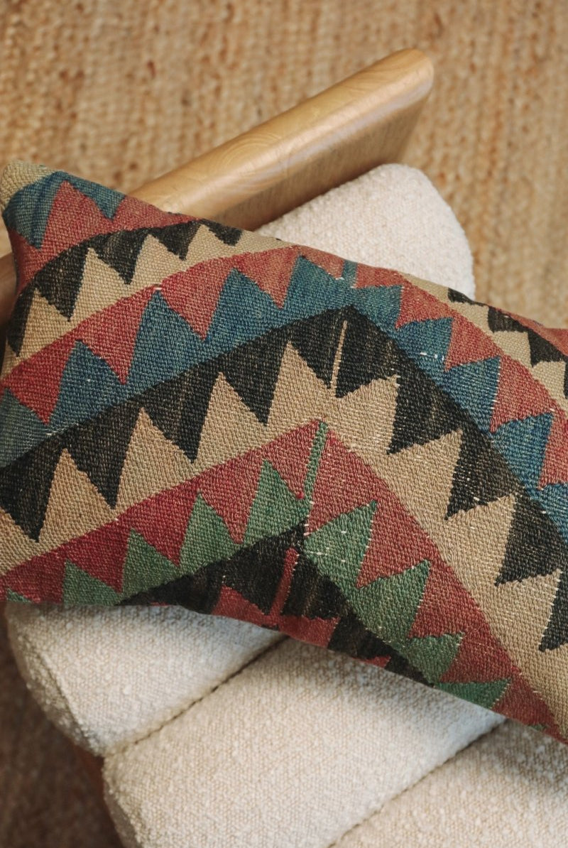 Kilim Lumbar Pillow On Iki - PC34 - OddBird Co.