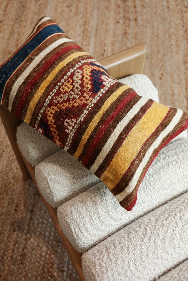 OddBird Pillows Kilim Lumbar Pillow On