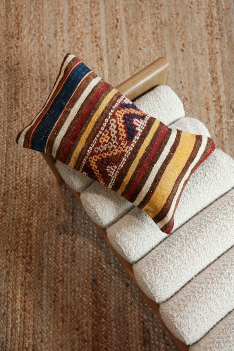 OddBird Pillows Kilim Lumbar Pillow On