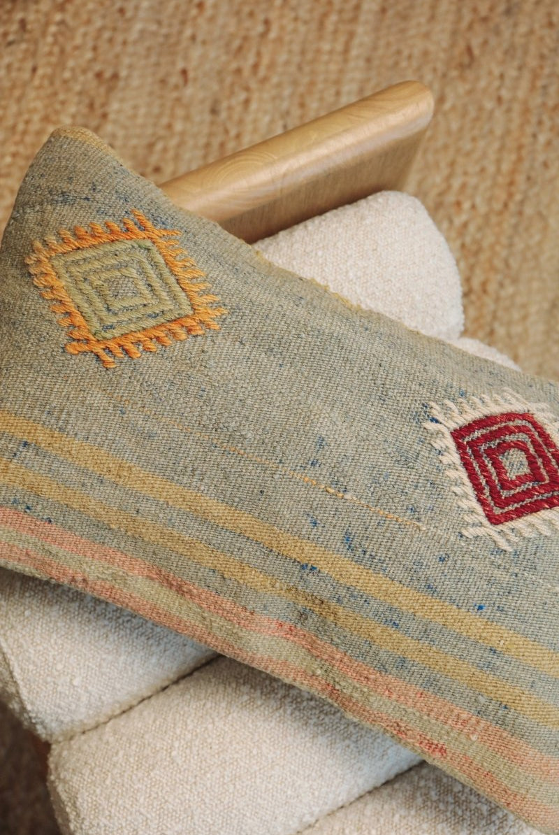 Kilim Lumbar Pillow On Üç - PC94 - OddBird Co.