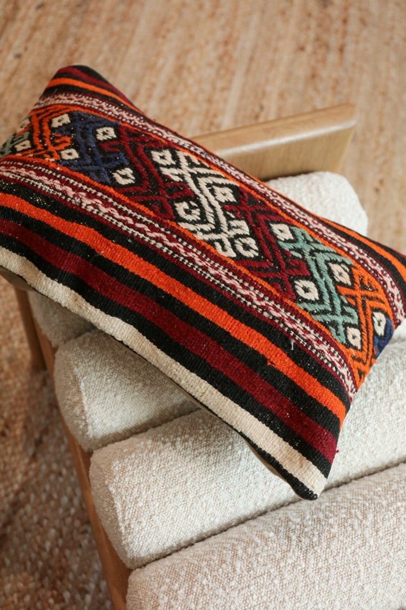 OddBird Pillows Kilim Lumbar Pillow Yirmi Alti