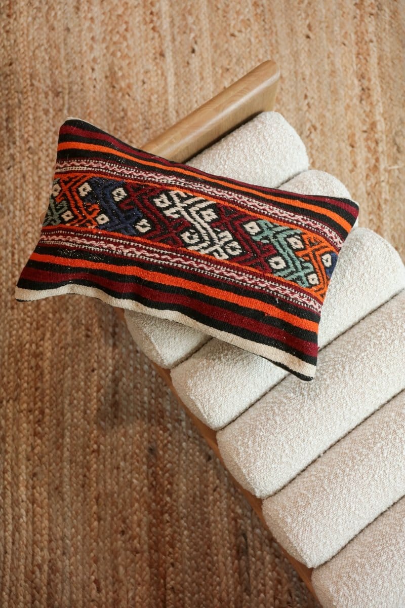 OddBird Pillows Kilim Lumbar Pillow Yirmi Alti