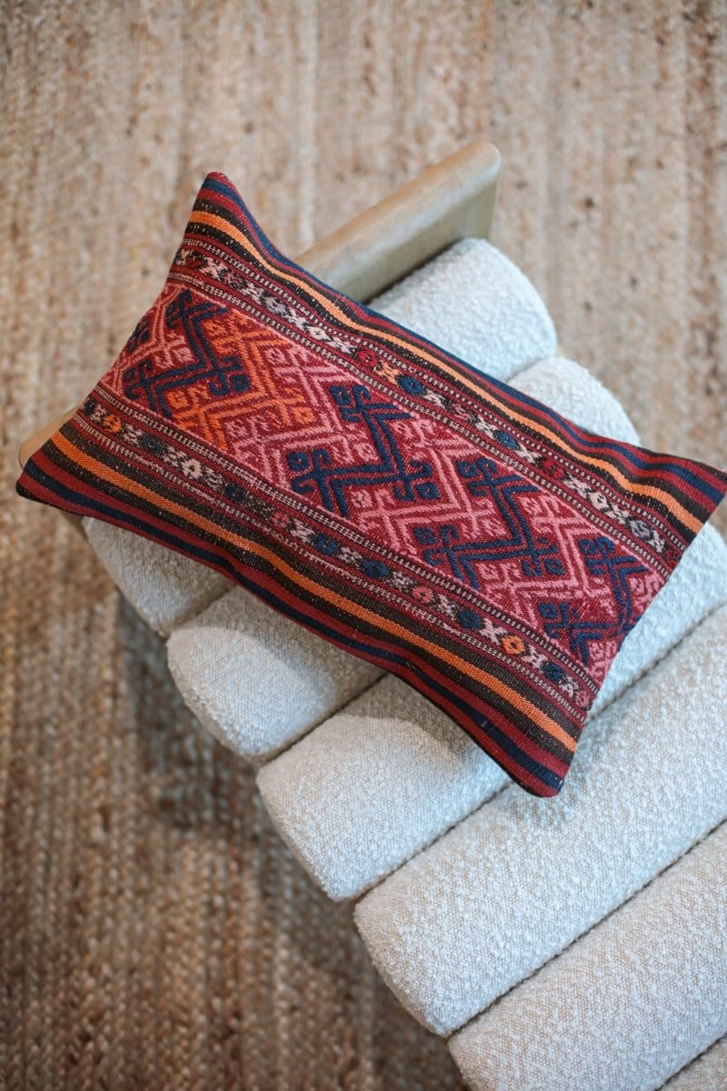 OddBird Pillows Kilim Lumbar Pillow Yirmi Bes