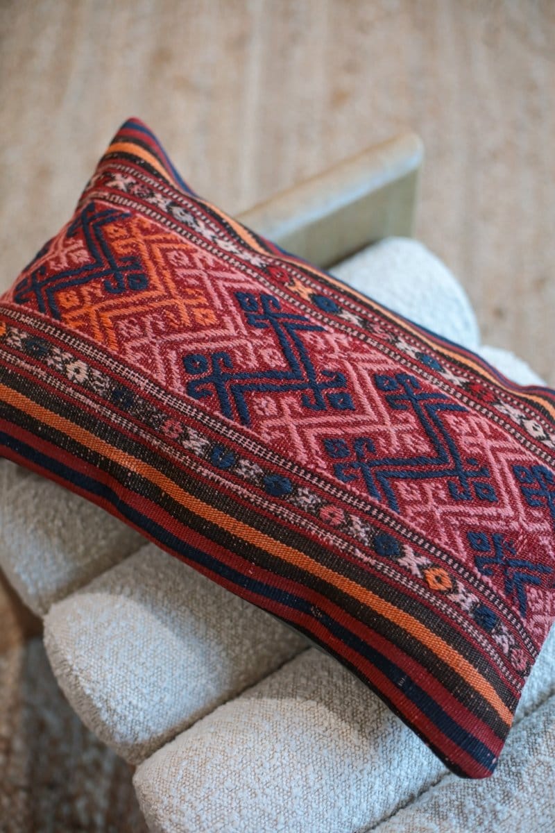 OddBird Pillows Kilim Lumbar Pillow Yirmi Bes